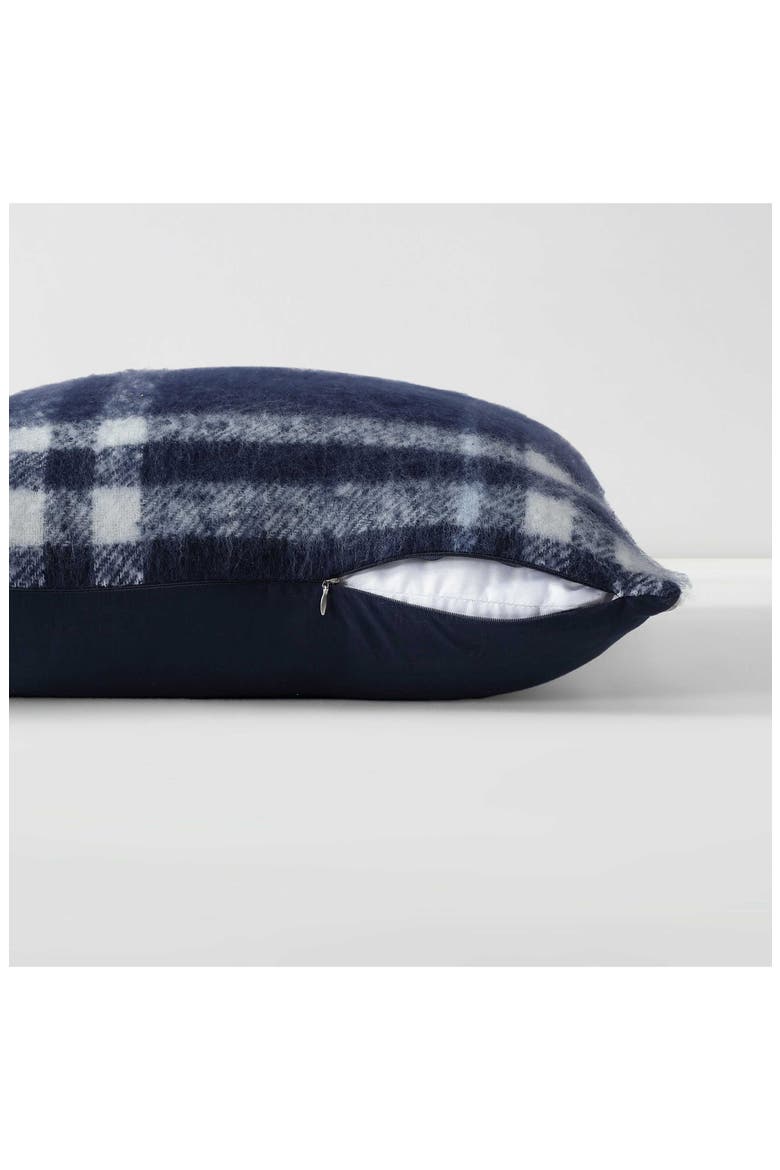 Ryan Cove Plaid Decorative Pillow, Alternate, color, DARK BLUE
