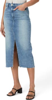 PAIGE Meadow Denim Midi Skirt