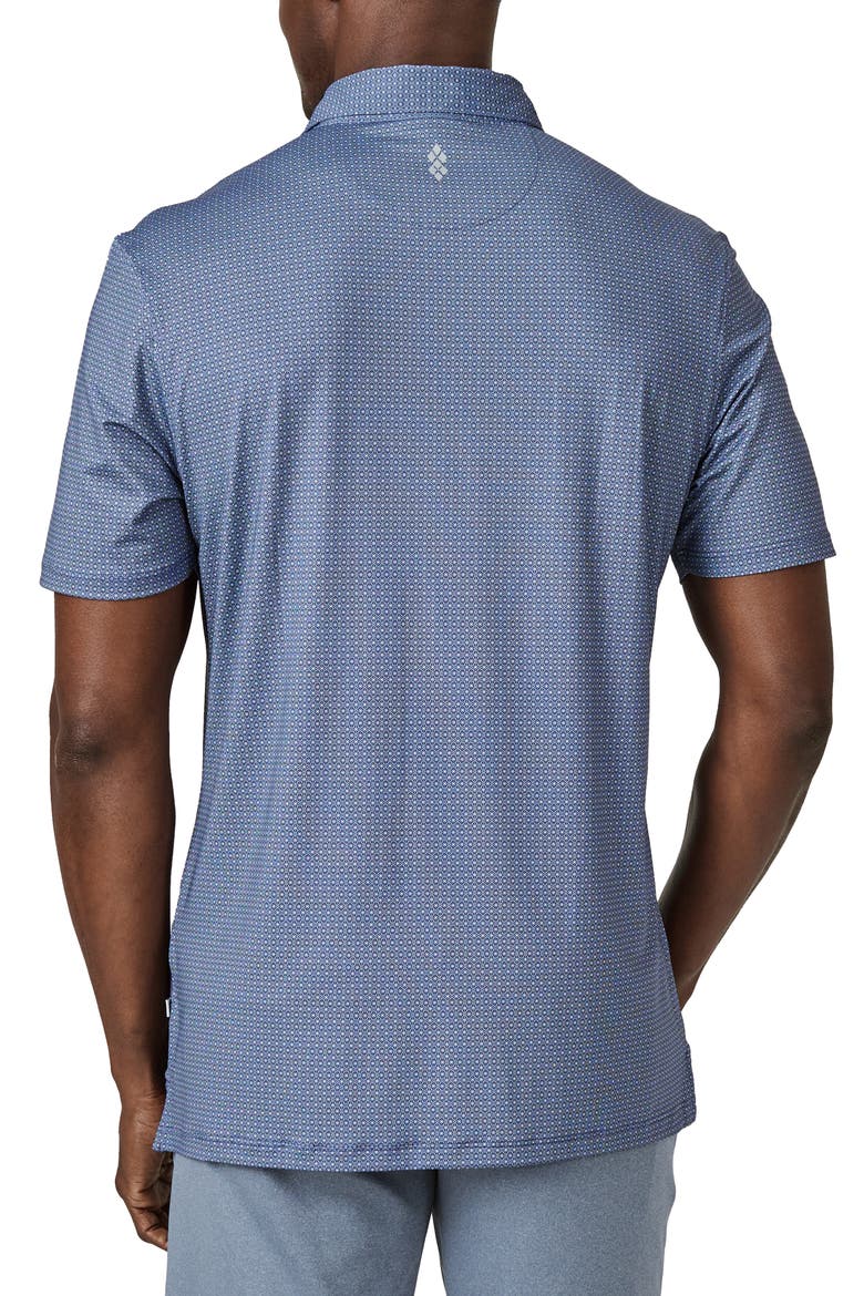 Lenox Medallion Print Performance Polo, Alternate, color, NAVY