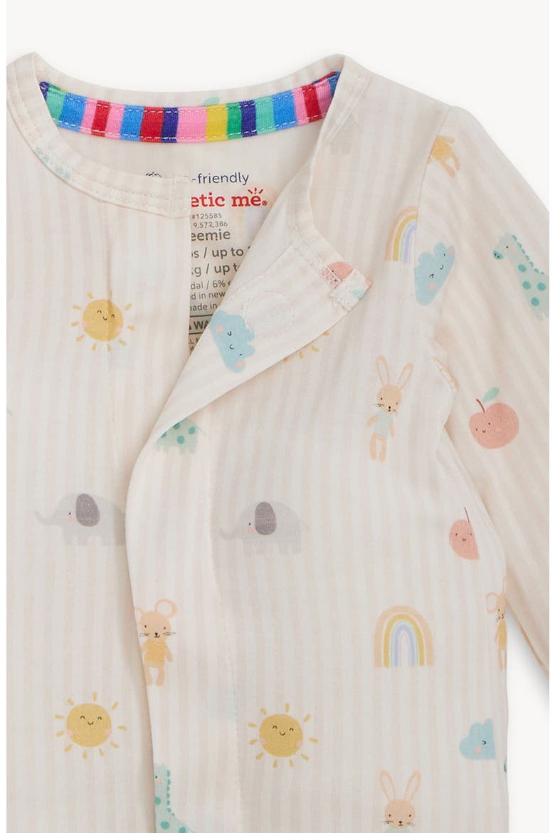 Lullaby Sky Magnetic Convertible Footie, Alternate, color, WHITE