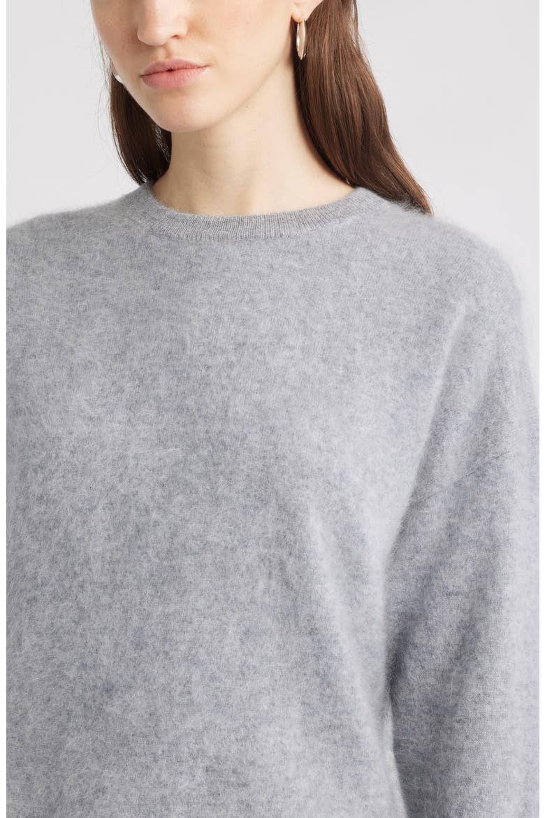 Brushed Cashmere Sweater, Alternate, color, GREY SNOW HEATHER