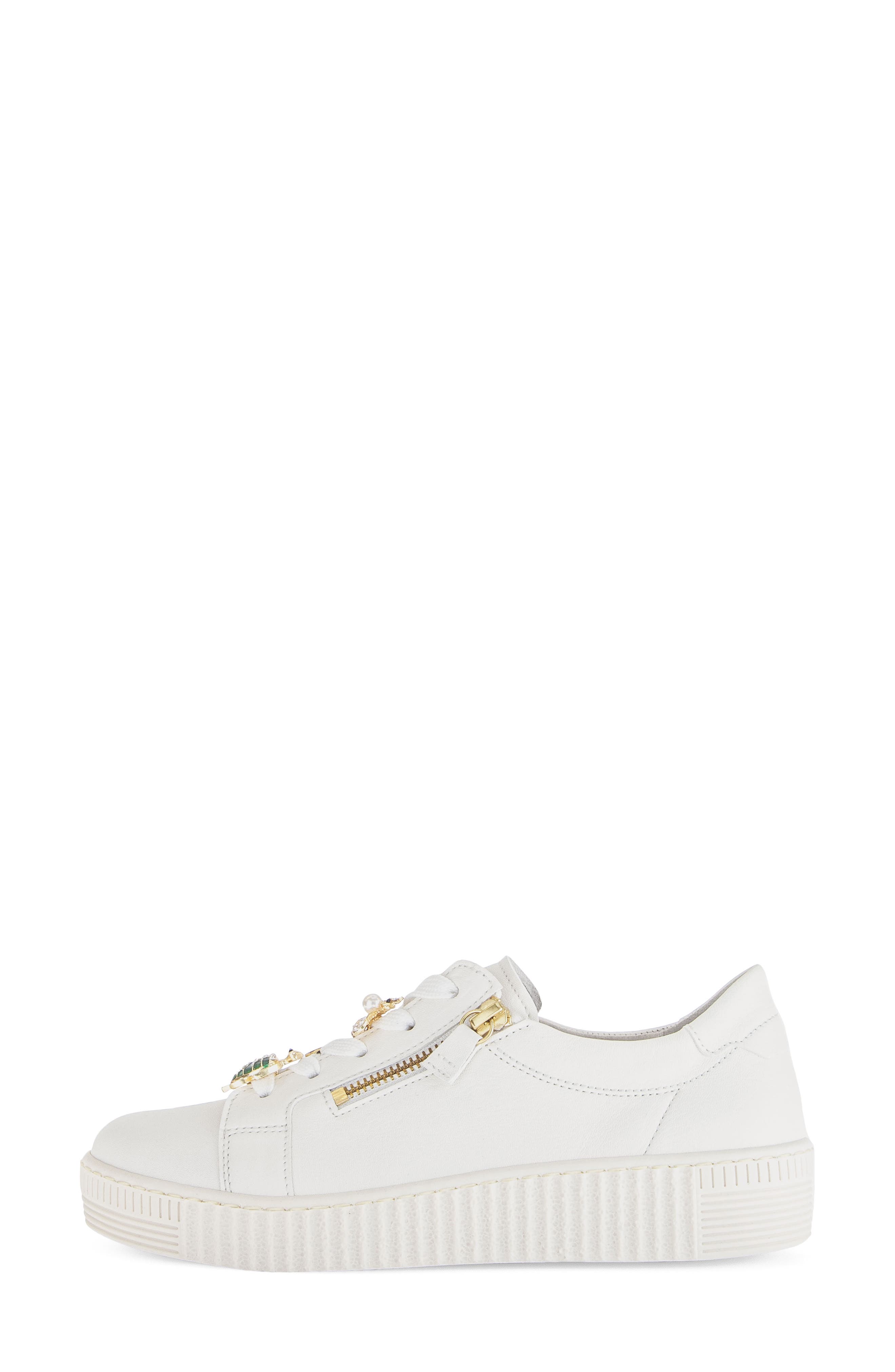 Gabor Embellished Low Top Sneaker, Alternate, color, Latte