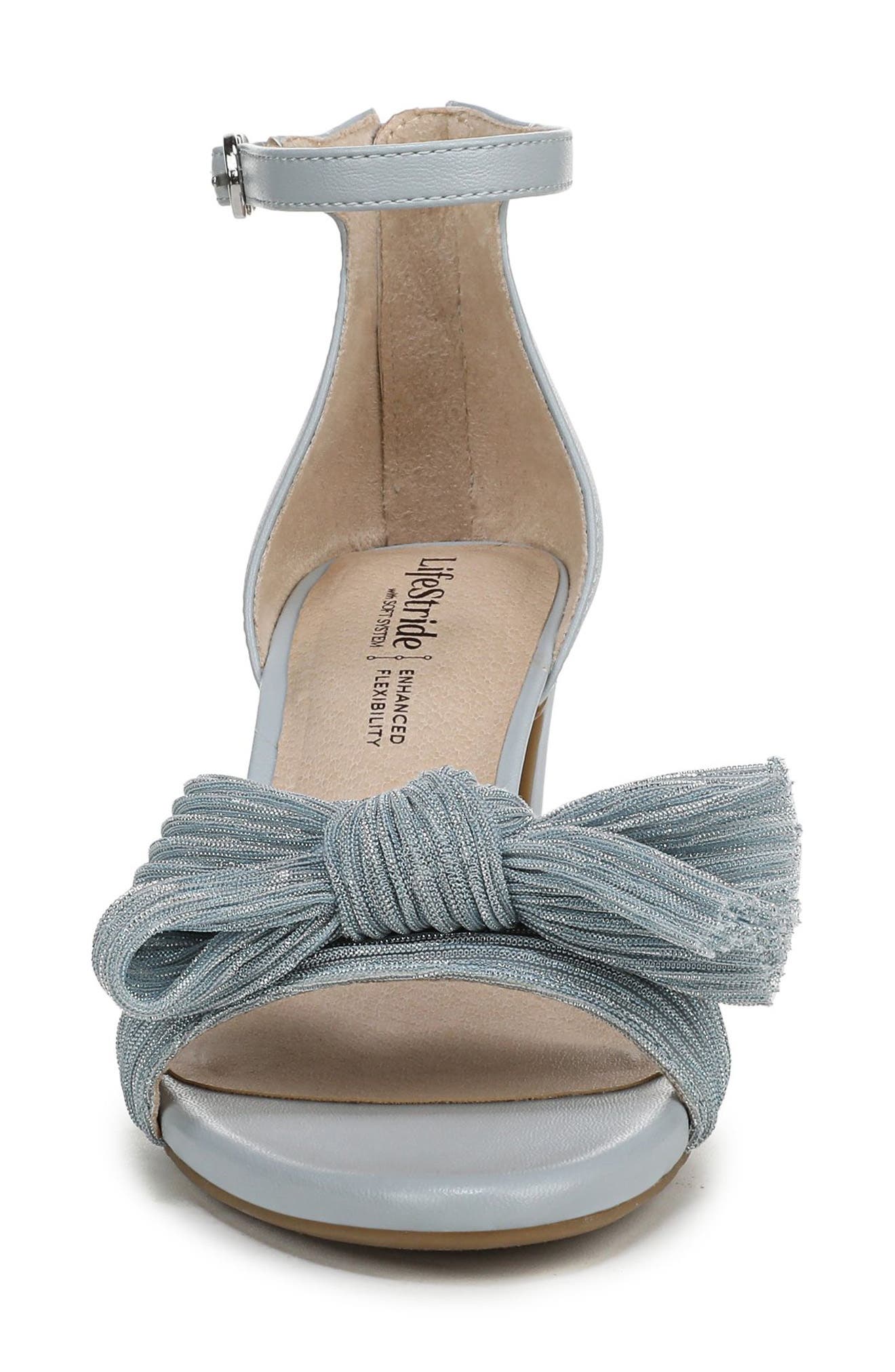 Florence Bow Ankle Strap Sandal, Alternate, color, PEARL BLUE