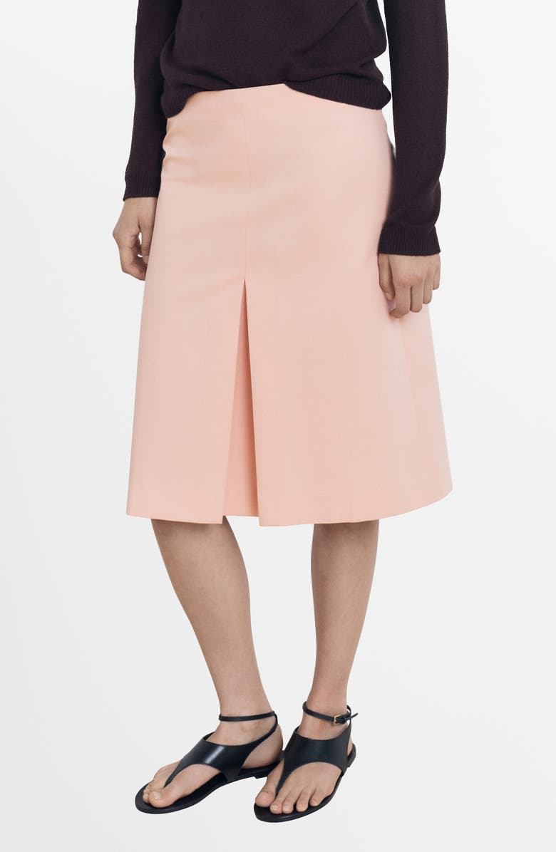 MANGO Stretch Cotton Skirt, Main, color, Pastel Pink