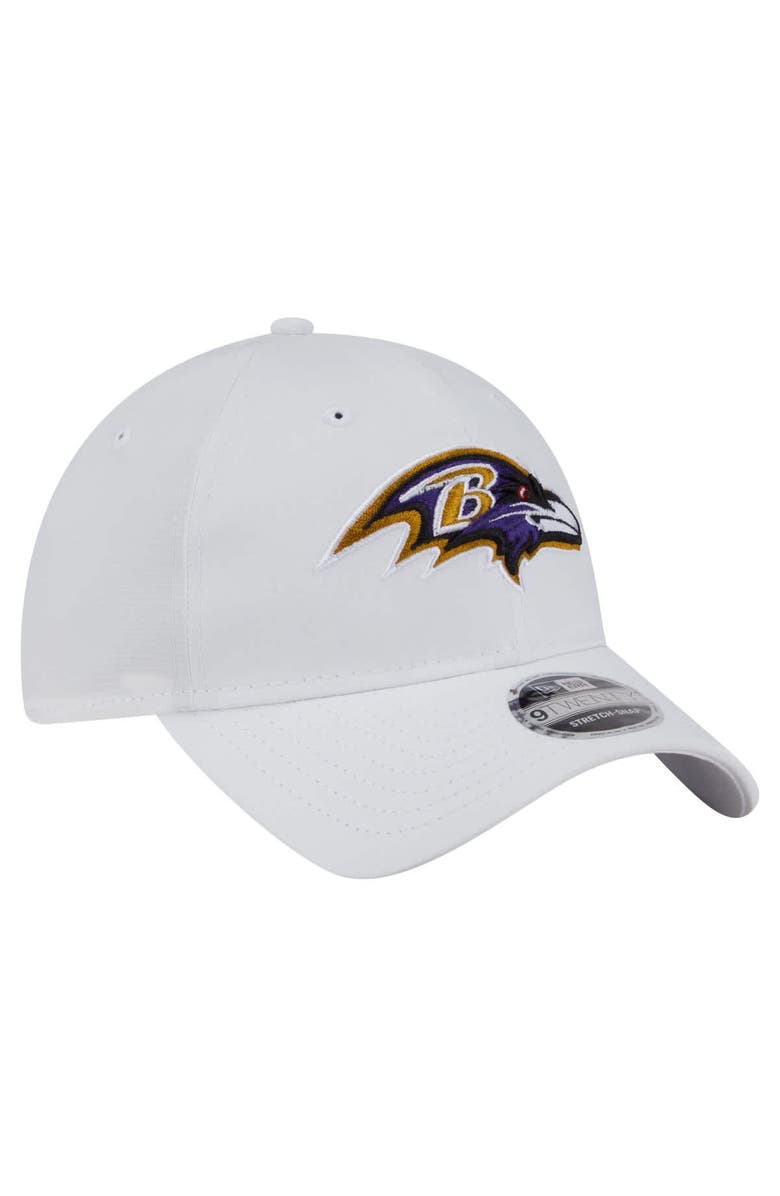 New Era Men's New Era White Baltimore Ravens Active Ripstop 9TWENTY Stretch-Snap Hat, Alternate, color, 