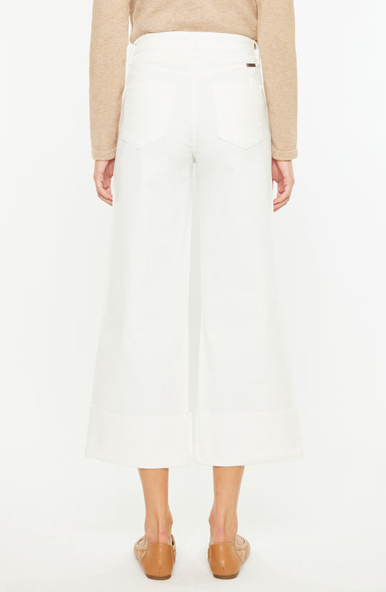 Official Kancan USA Sammie High Rise 90's Cropped Wide Leg Jeans, Alternate, color, White