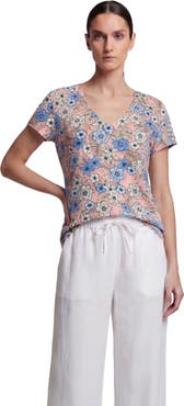 Lords of Harlech Tropical Mix Womens V-neck Printed Top