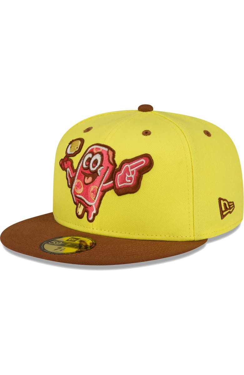 New Era Men's New Era Yellow Beloit Sky Carp Copa De La Diversion 59FIFTY Fitted Hat, Main, color, Yellow