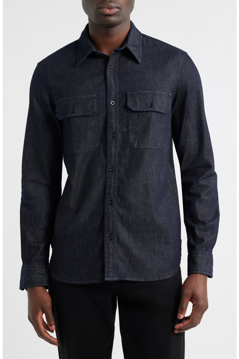 Aiden Denim Utility Button-Up Shirt, Main, color, FIGUEROA