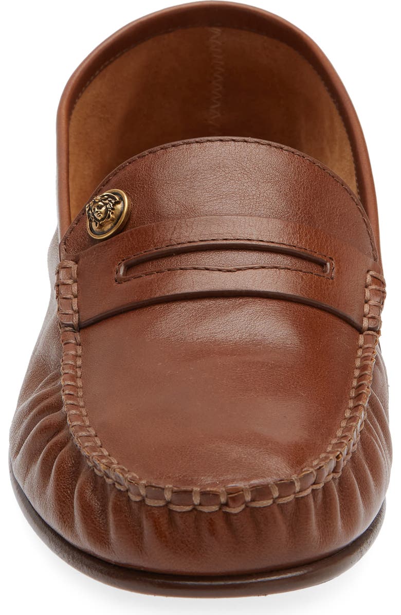 Versace Medusa Penny Loafer, Alternate, color, Rovere-Gold