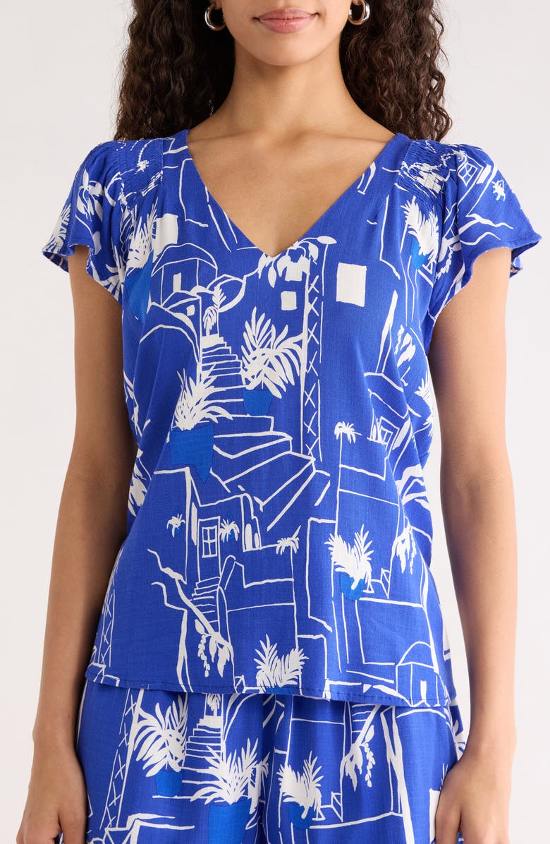 SUGARLIPS Mims Town Dade Ruffle Sleeve Top, Alternate, color, 