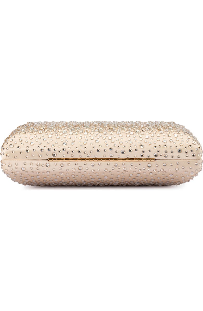 Olga Berg Kira Hotfix Frame Clutch, Alternate, color, Champagne