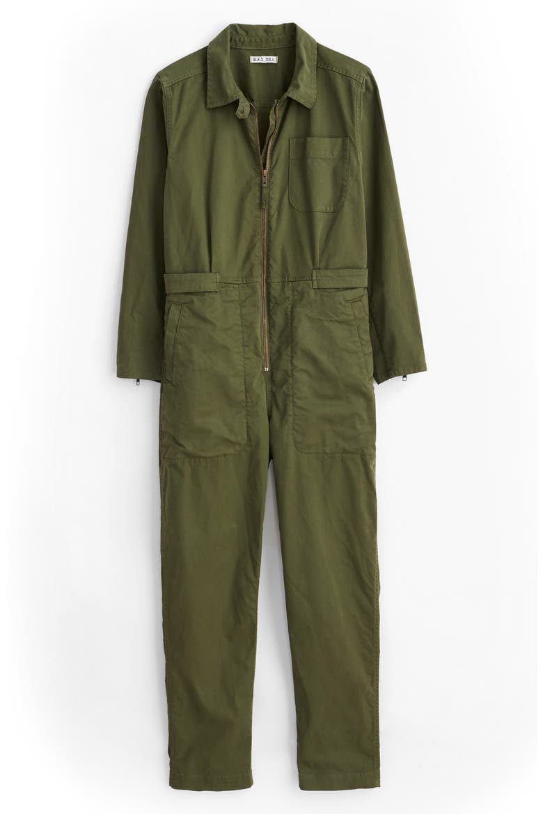 Judd Stretch Cotton Twill Boilersuit, Alternate, color, ARMY OLIVE