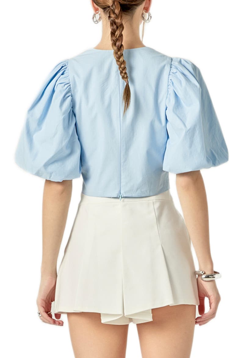 V-Neck Crop Top, Alternate, color, POWDER BLUE