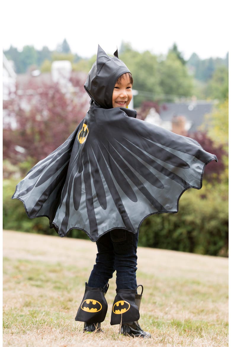 Batman Everlasting Hooded Raincoat, Alternate, color, BLACK