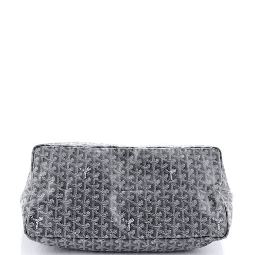 Pre-owned Goyard Goyard Saint Louis Tote Printed Coated Canvas Gm In Gray