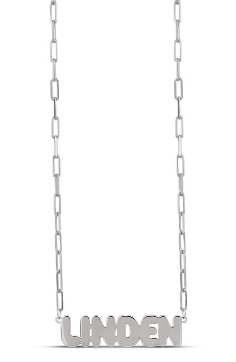 Bubble Letter Script Necklace