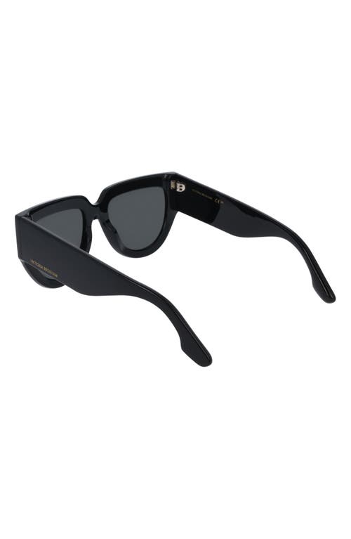 Victoria Beckham 53mm Classic Logo Tea Cup Sunglasses In Black