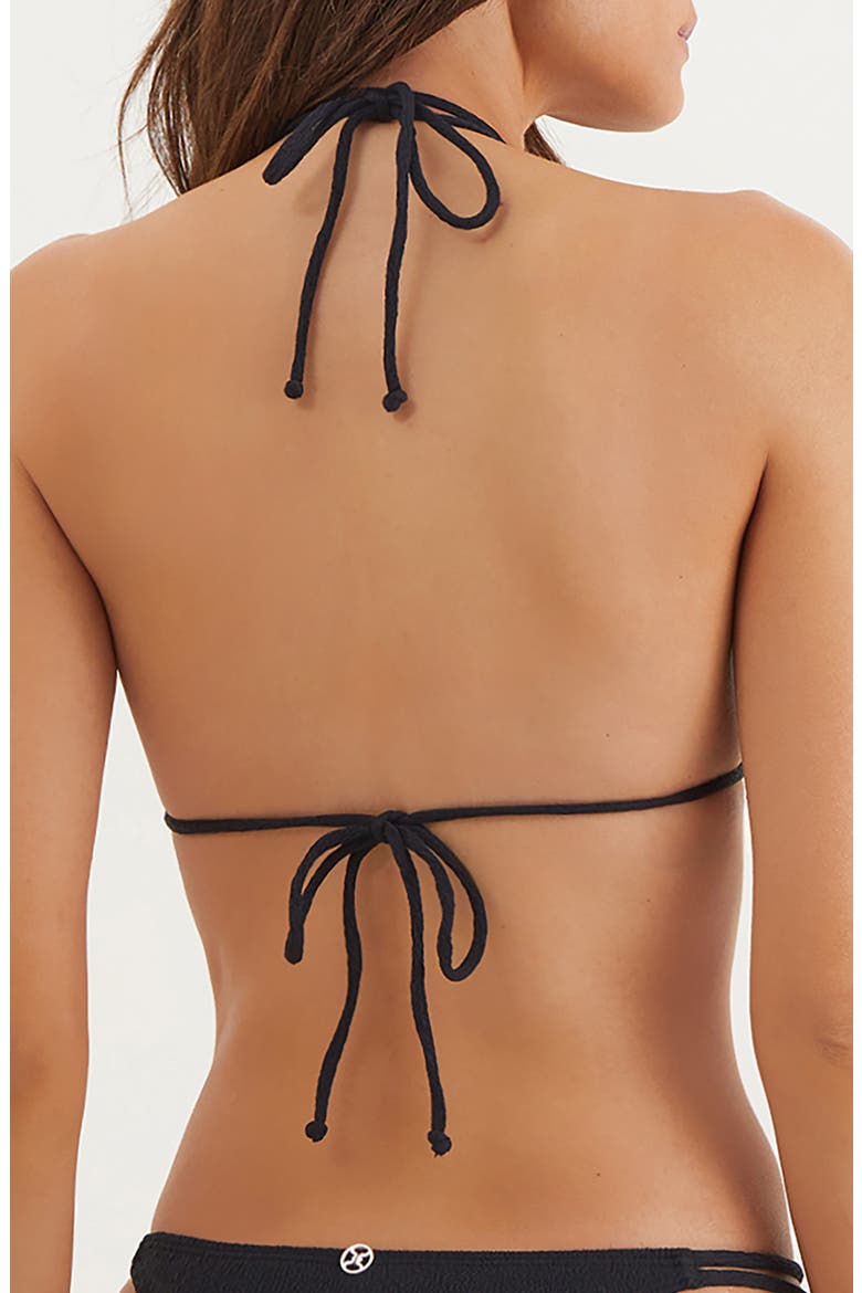 Firenze Sami Triangle String Bikini Top, Alternate, color, BLACK