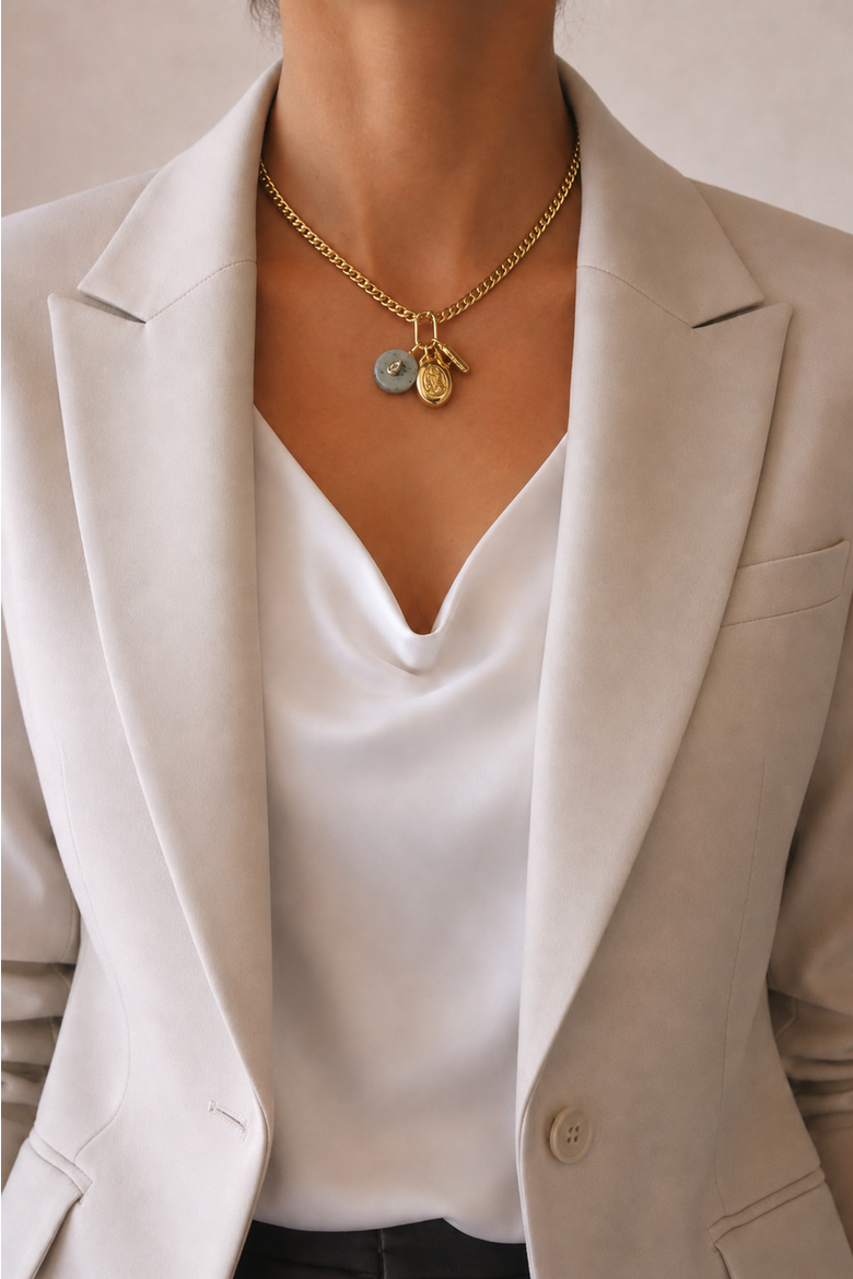 Chill Charm Necklace, Alternate, color, Gold