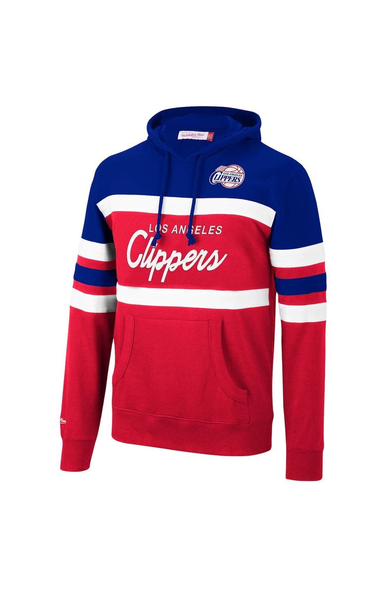 Mitchell & Ness Men's Mitchell & Ness Royal/Red LA Clippers Head Coach Pullover Hoodie, Alternate, color,