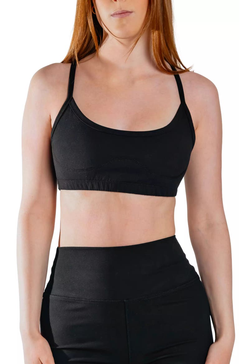 Leakproof Scoop Bralette, Main, color, Onyx