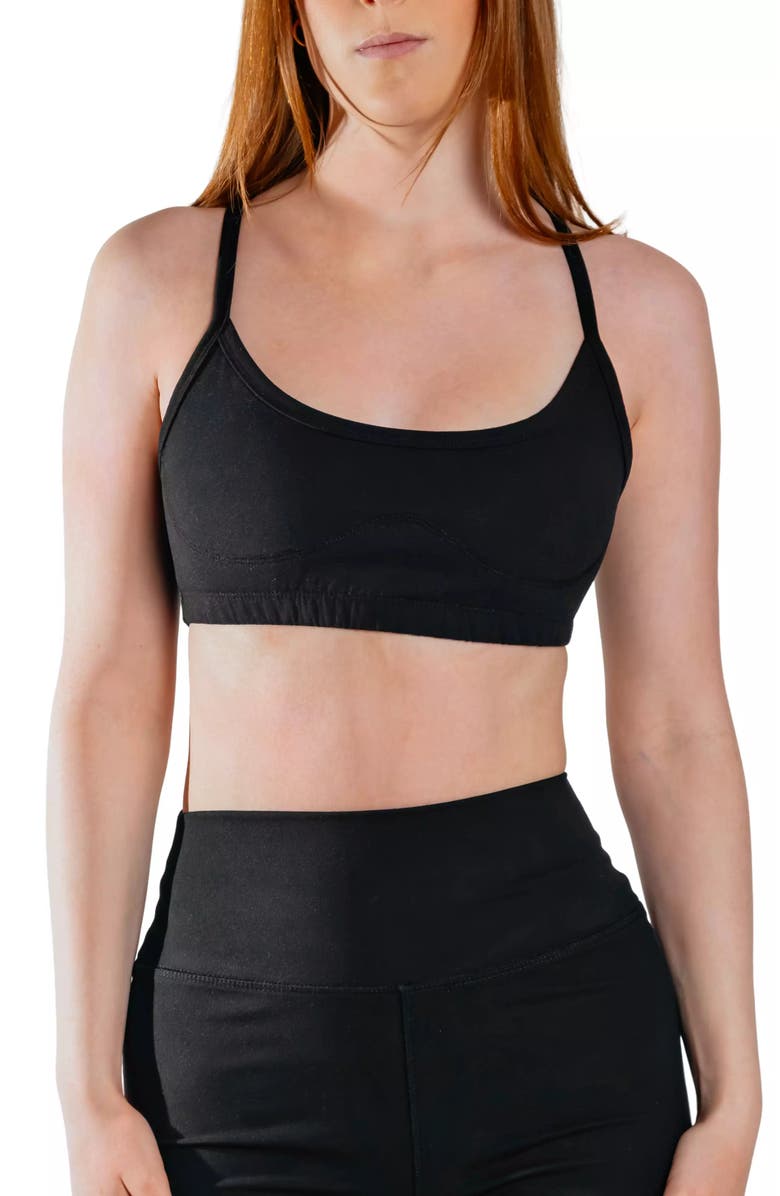 Cheeky Cherry Leakproof Scoop Bralette, Main, color, Onyx