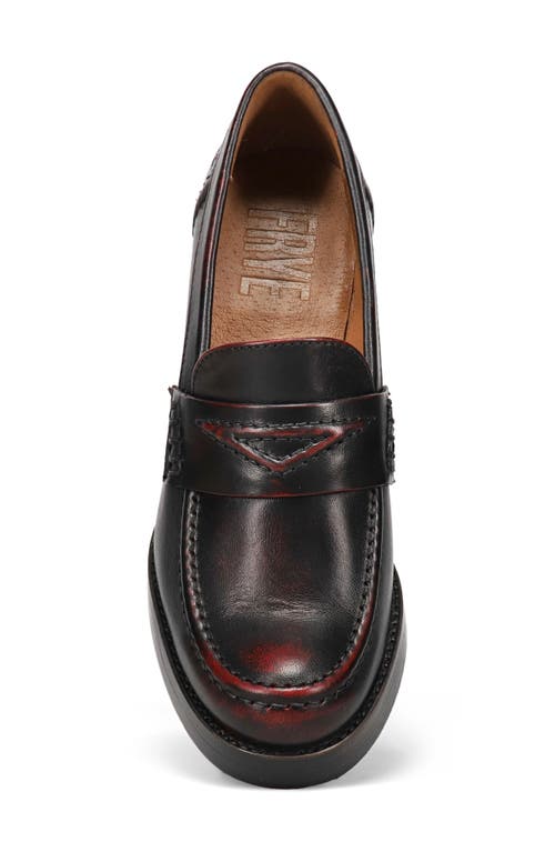 Frye Jean Stacked Heel Loafer In Black