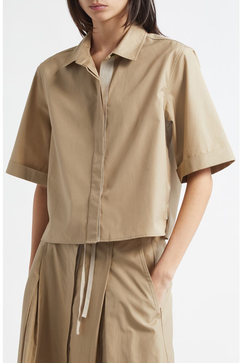 Canvas Tape Button-Up Shirt, Alternate, color, SANDBAR