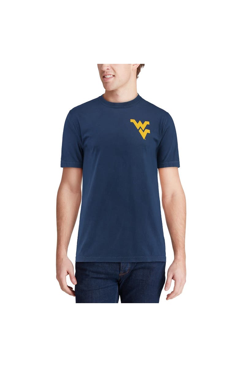 IMAGE ONE Men's Navy West Virginia Mountaineers Baseball Flag Comfort Colors T-Shirt, Alternate, color, 