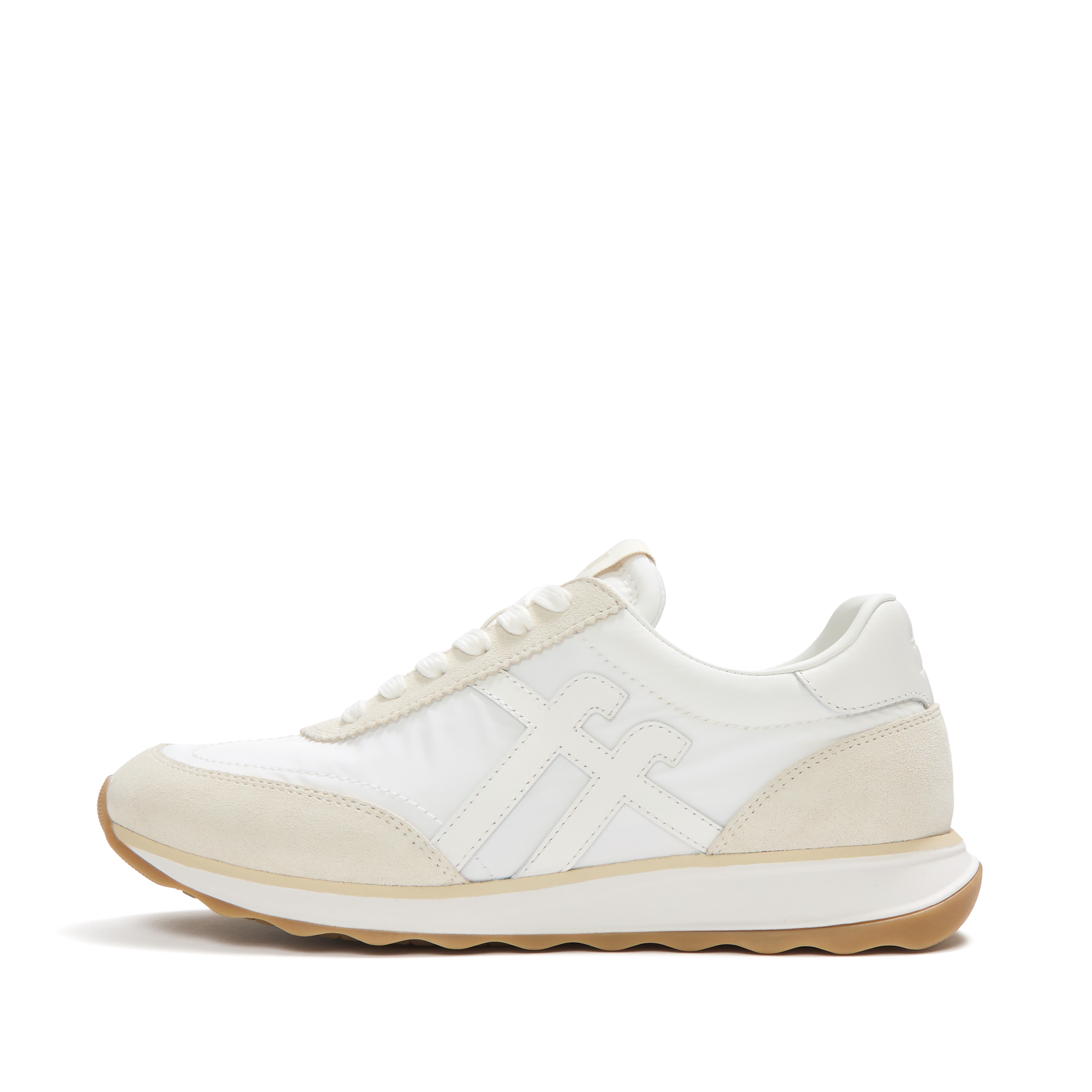 FitFlop Retro-Q FF Fabric Suede Sneakers, Alternate, color, Urban White Mix