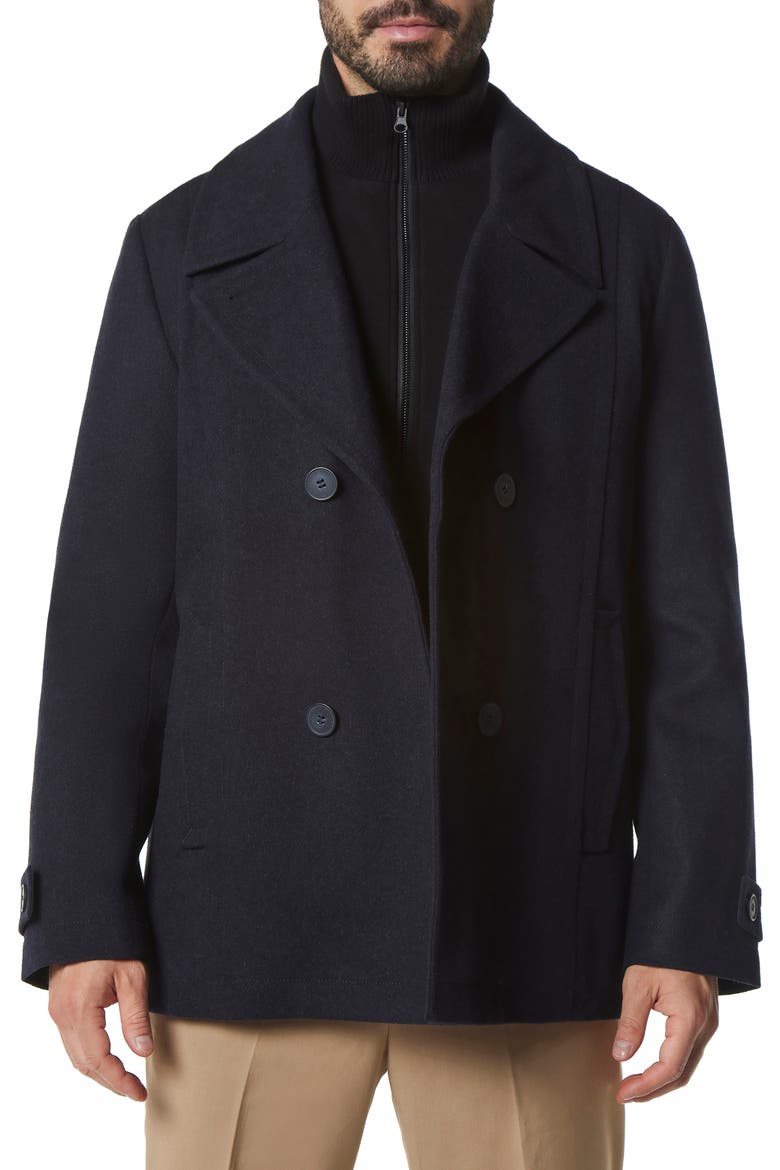 Danton Water Resistant Peacoat, Main, color, BLUE HEATHER