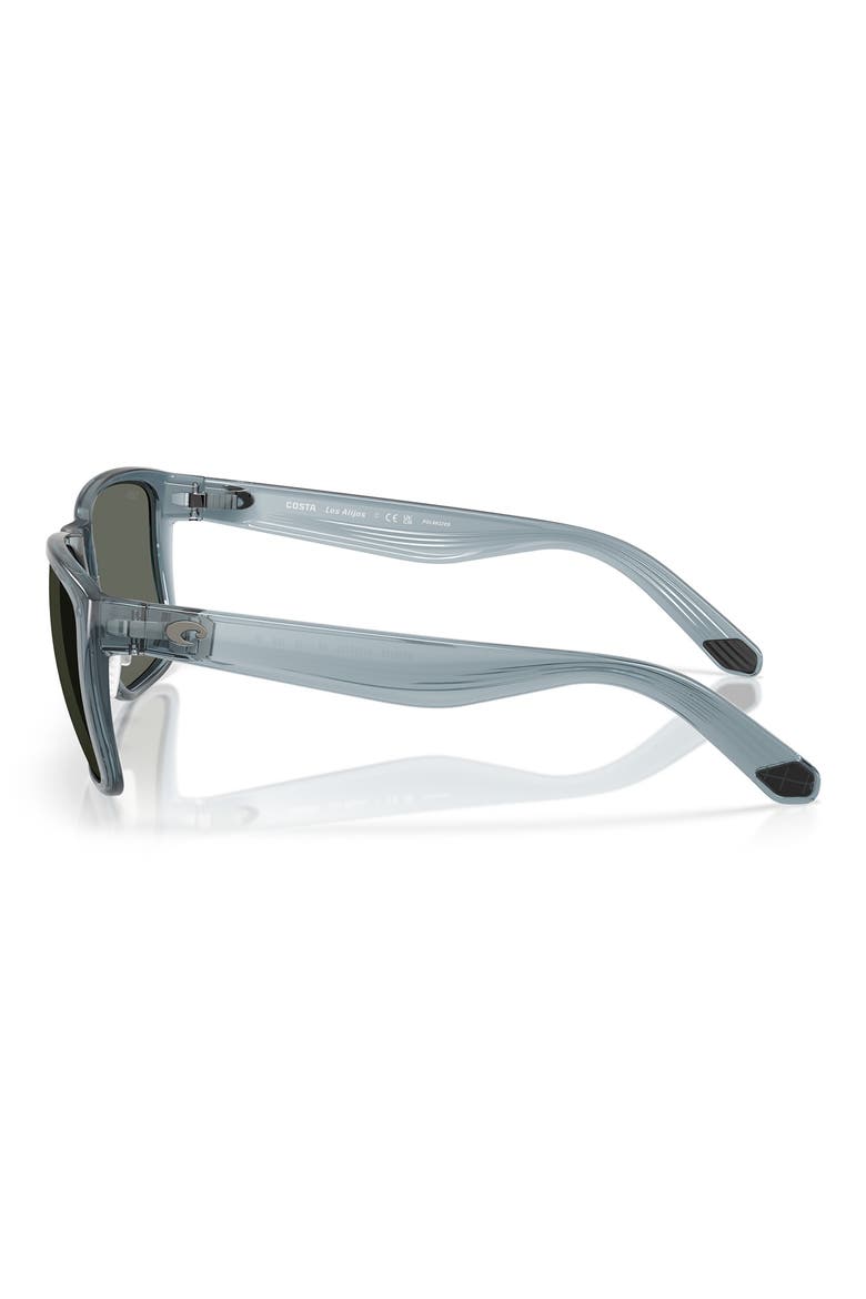 59mm Polarized Rectangular Sunglasses, Alternate, color, TRANSLUCENT BLUE/ GRAY 580G