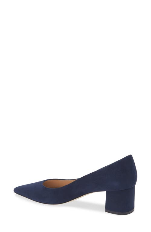 Stuart Weitzman Stuart Power 50 Block Heel Pump In Nice Blue