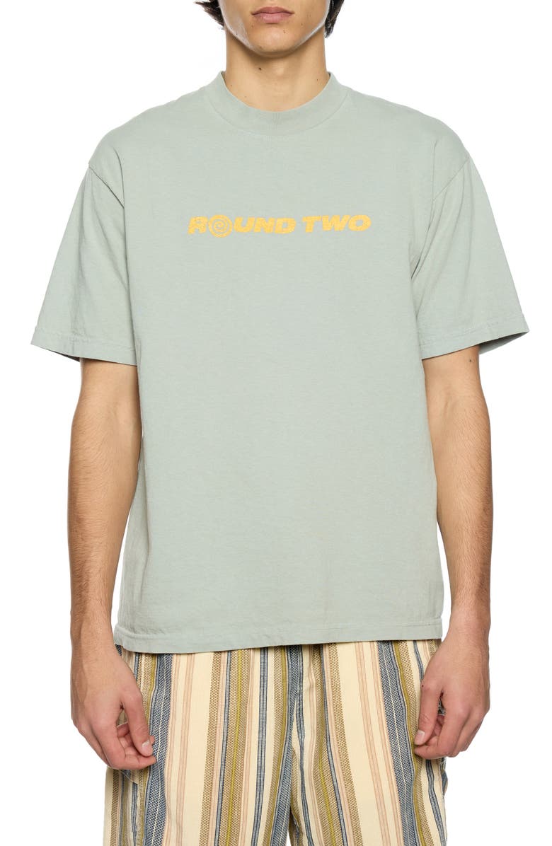 Round Two Logo Cotton Graphic T-Shirt, Main, color, Sage