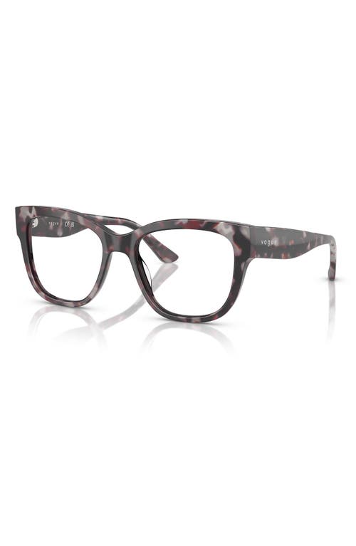 Vogue 53mm Square Optical Glasses In Grey Tort