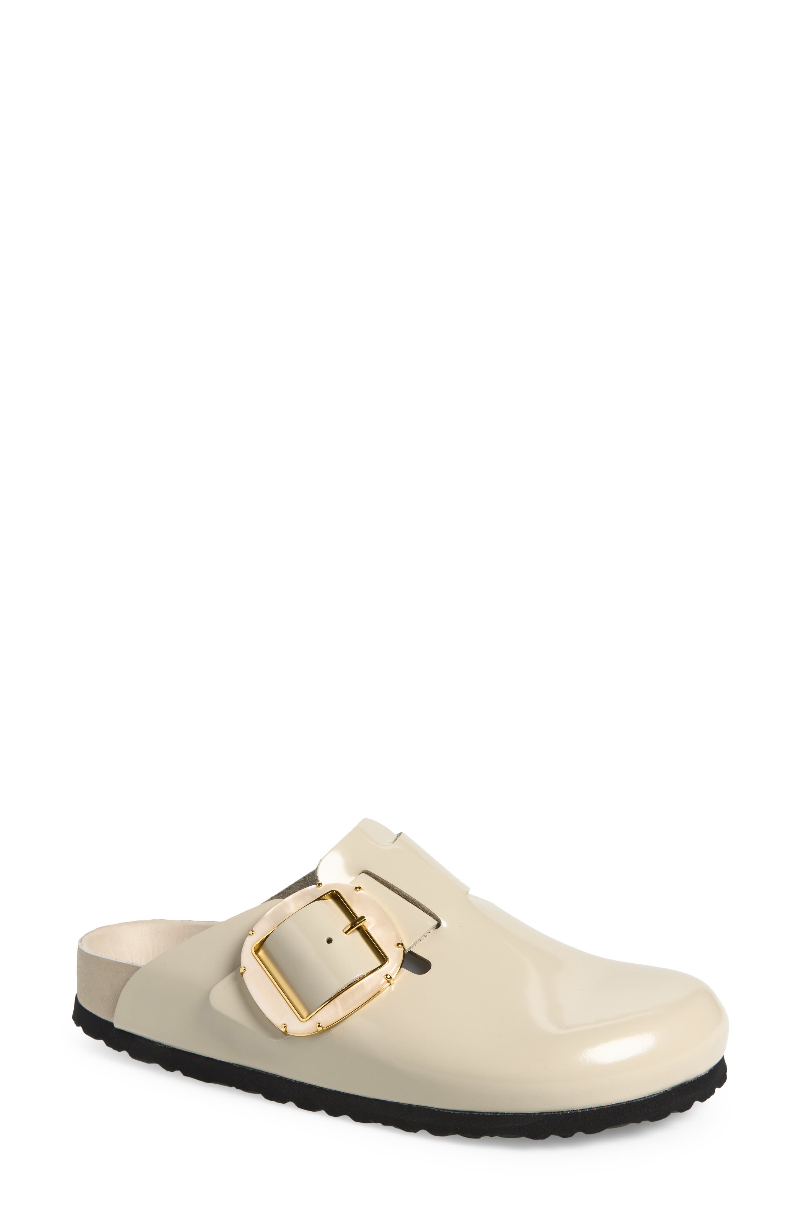 Boston Big Buckle Slide Sandal, Main, color, OYSTER