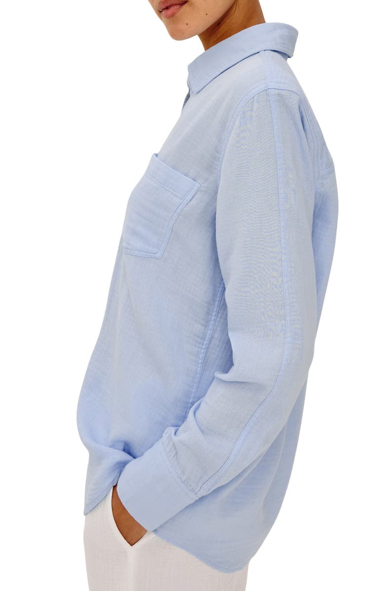 Rails Freeman Cotton Button-Up Shirt, Alternate, color, Bluebell