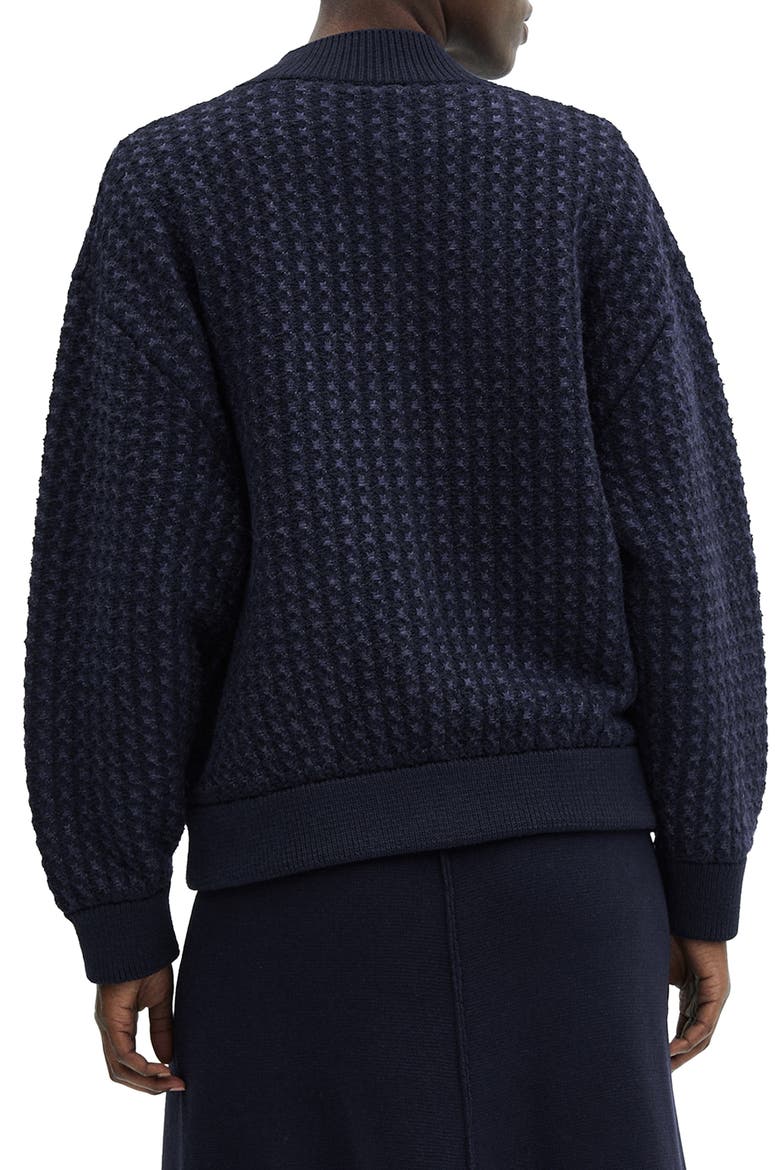 Knit Bomber Jacket, Alternate, color, BLUE