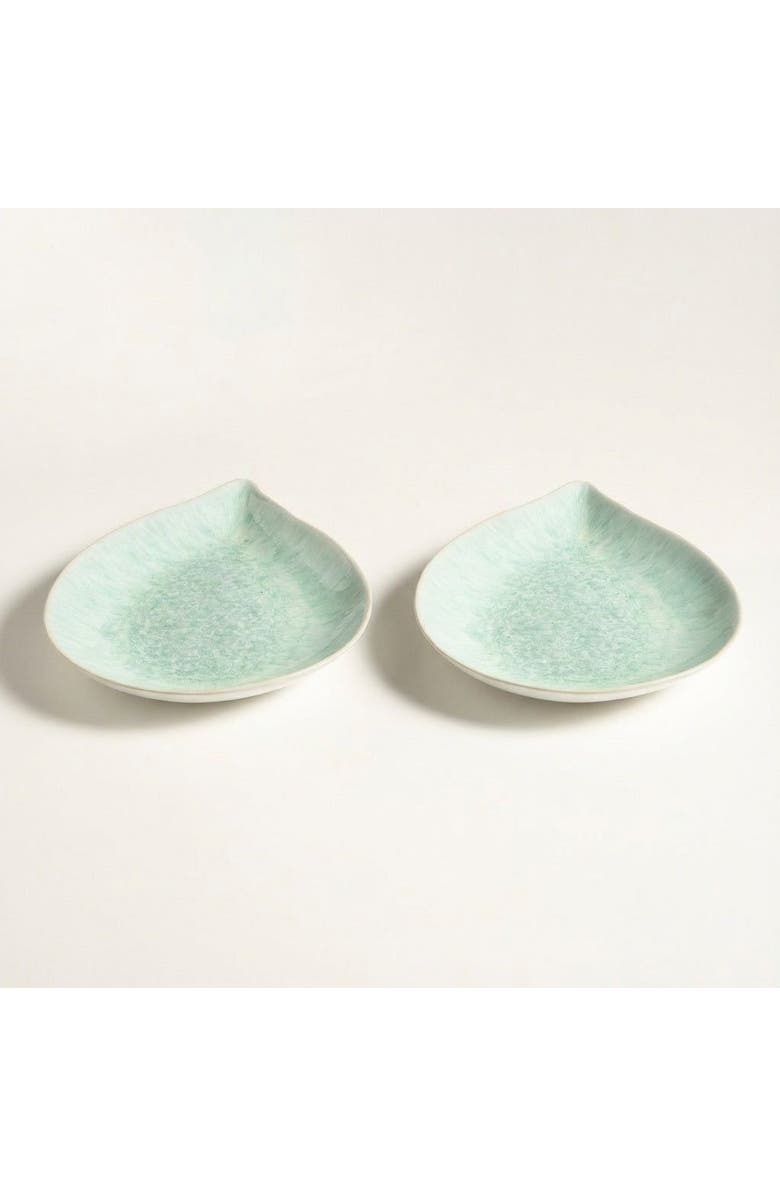 Zsa Zsa Zsu Fonte Stoneware Serving Plate 12 In Set Of 2, Main, color, Green