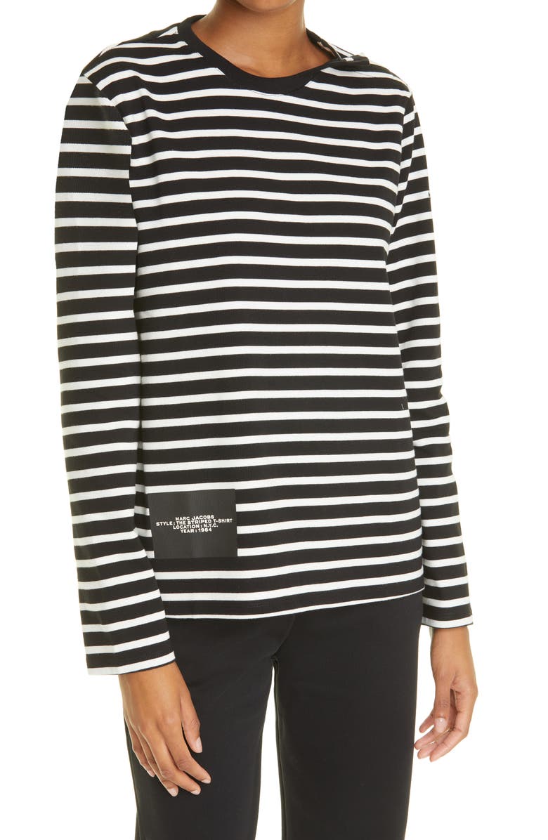 Marc Jacobs The Stripe Long Sleeve Shirt, Main, color, 