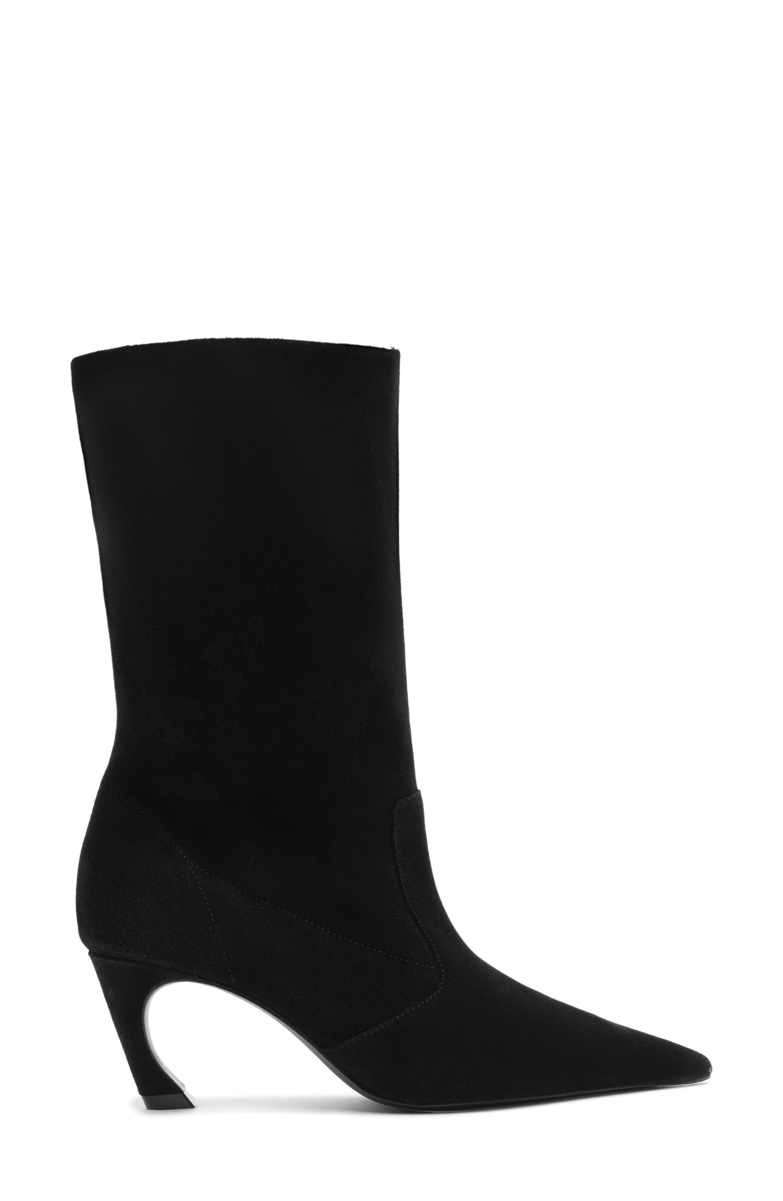 Lexi Slouch Leather Boot, Alternate, color, BLACK SUEDE