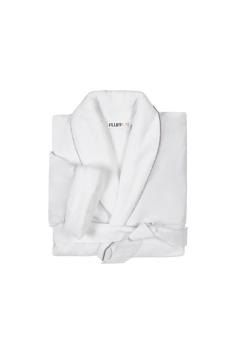 Hotel Lounge Robe, Alternate, color, White