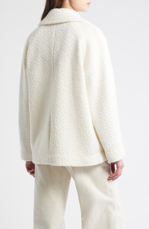 Hugo Boss Boss Orange Cabani Textured Double Breasted Jacket In White