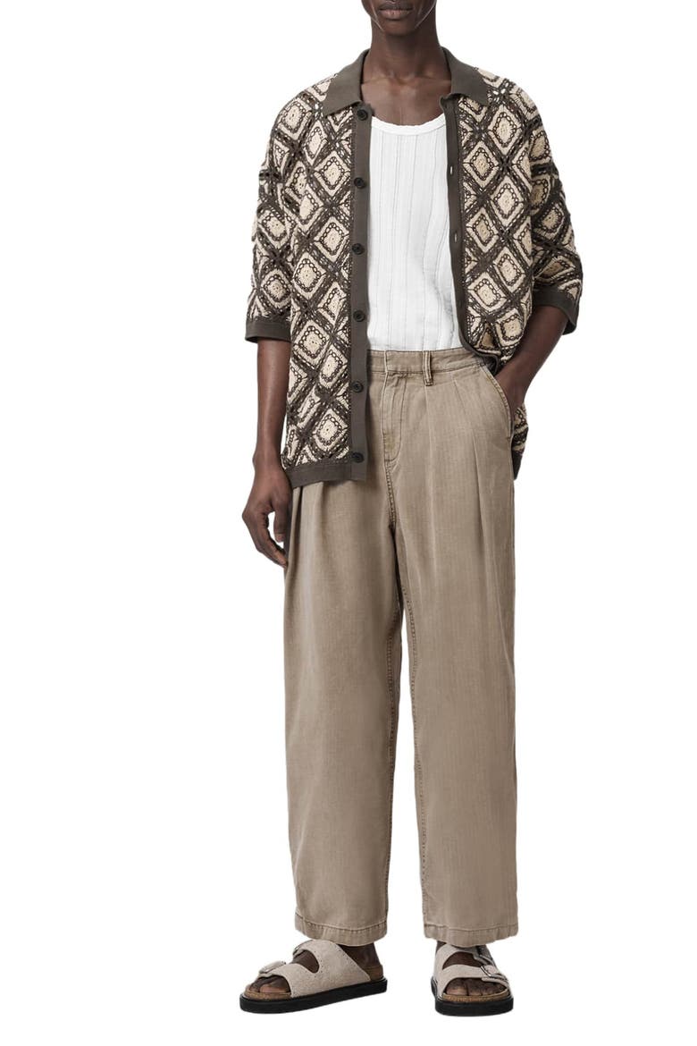 Becco Barrel Leg Pants, Alternate, color, STONE BROWN