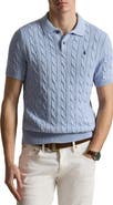 Polo Ralph Lauren Cable-Knit Cotton Polo Sweater