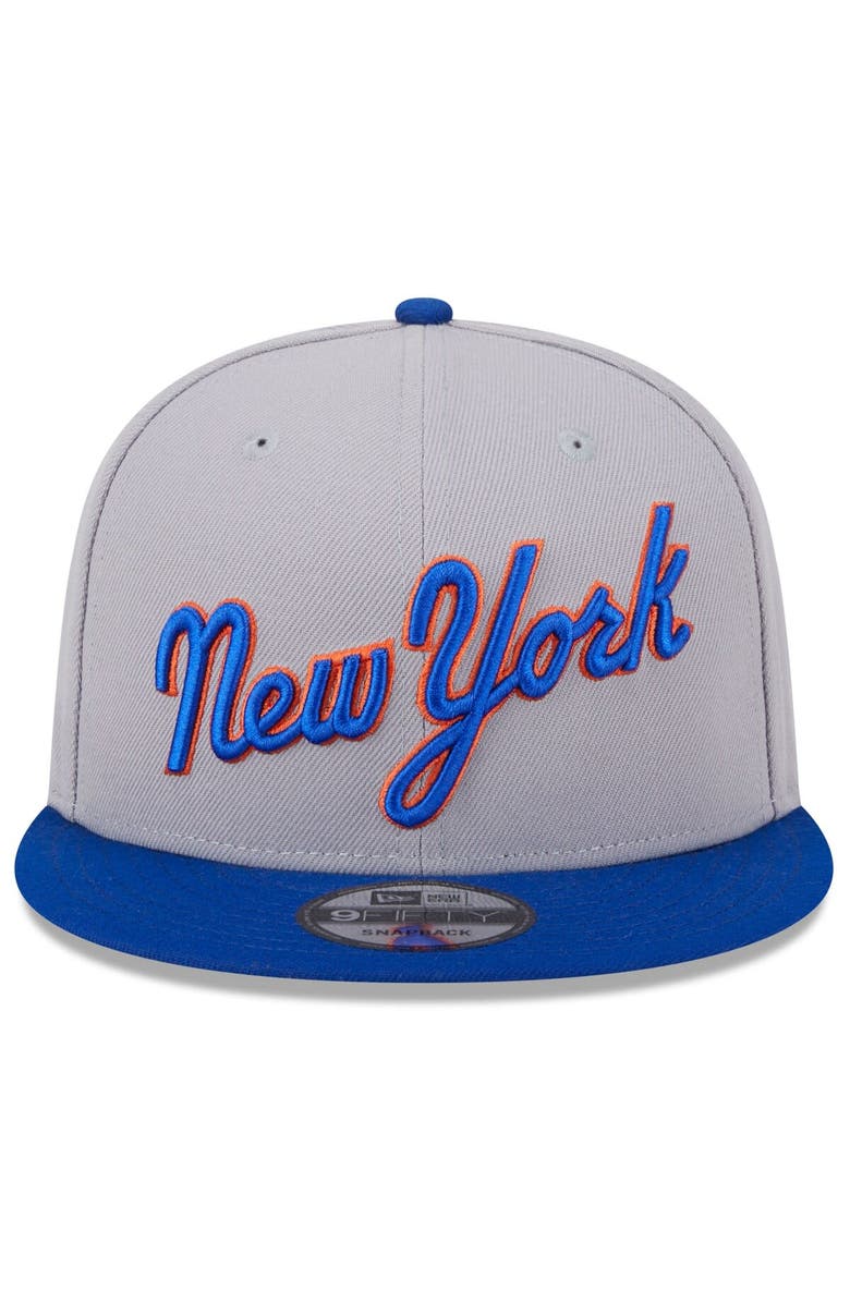 New Era Men's New Era Gray New York Mets 2024 Batting Practice 9FIFTY Snapback Hat, Alternate, color,