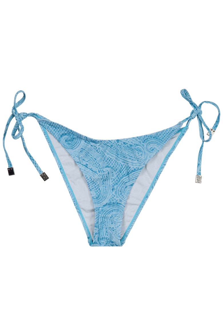 Crochet Paisley Womens Bikini Bottom, Alternate, color, Crochet Paisley Teal