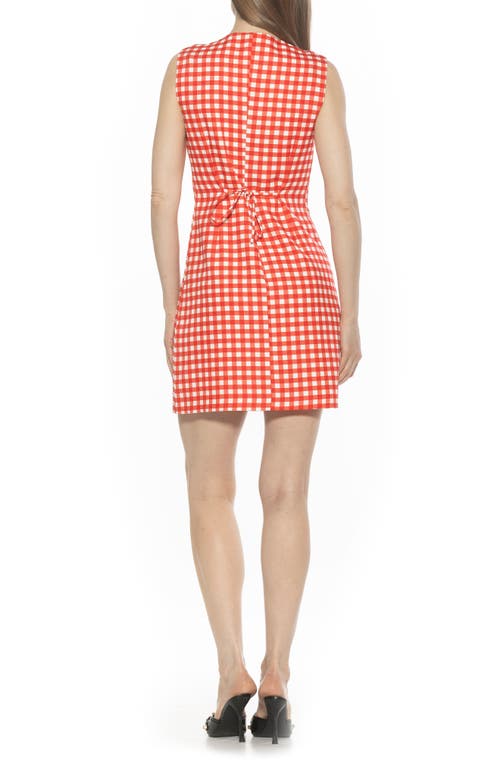 Alexia Admor Bridgette Vest Sheath Dress In Red Gingham