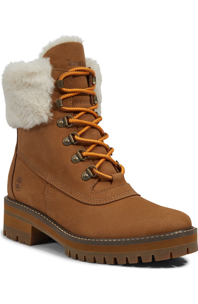 Timberland Courmayeur Valley 6-Inch Faux Fur Lined Waterproof Boot, Main, color,